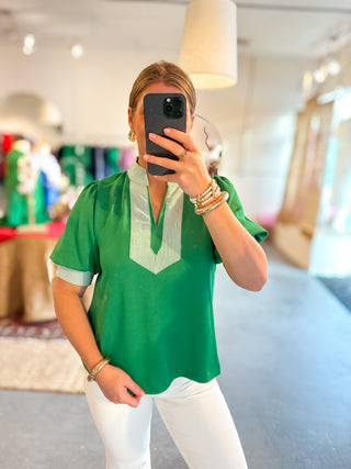 Smooth Strides Scuba Top- Pine Green