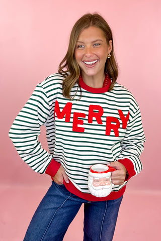 Merry Striped Pullover - Green