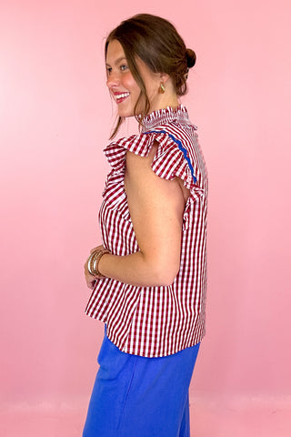Just Darling Gingham Top - Red
