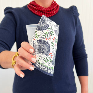 Turkey Toile Paper Cocktail Napkins