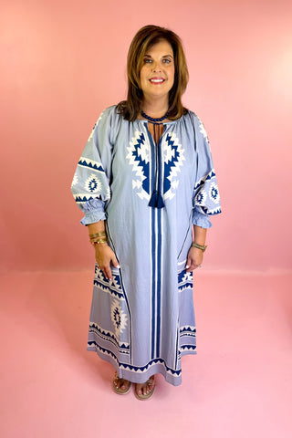 Victoria Dunn: Lola Maxi Dress - Harbor Diamond