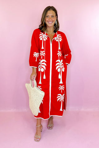 Victoria Dunn: Esme Midi Dress - Scarlet Petals