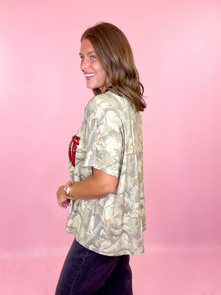 Queen Of Sparkles: Licensed UGA Camo Tee