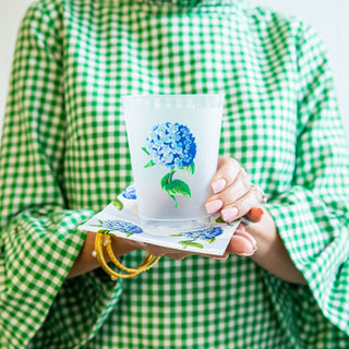 Hydrangeas Stripe Paper Cocktail Napkins