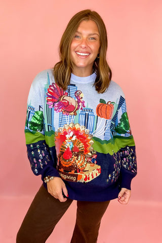 Queen Of Sparkles: Multi Thanksgiving Parade Sweater