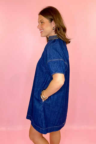 Check Me Out Denim Mini Dress