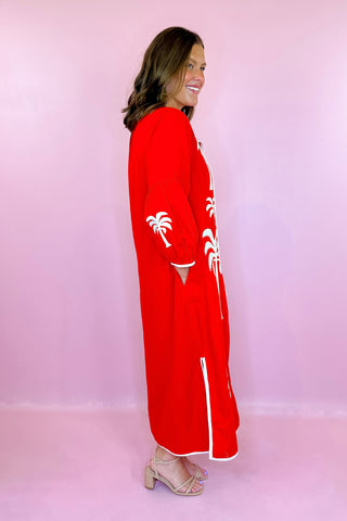 Victoria Dunn: Esme Midi Dress - Scarlet Petals