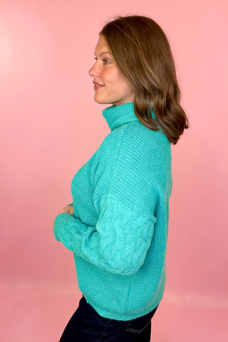 Fireside Whimsy Turtleneck Sweater - Green