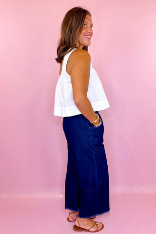 Running Errands Wide Leg Denim Pant- Denim