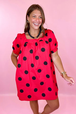 Right On Time Polka Dot Mini Dress