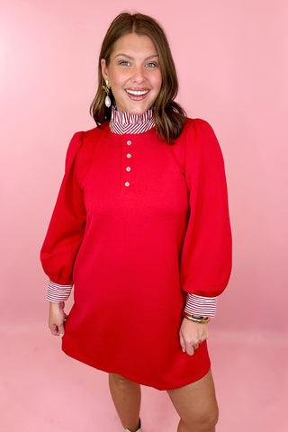 Love Letter Chic Shift Dress - Red