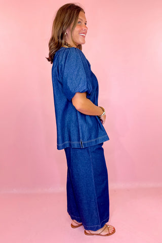 There She Is Denim Top - Indigo
