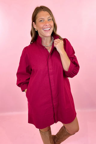 That Settles It Mini Dress - Crimson