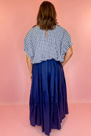 Feeling Ambitious Asymmetrical Maxi Skirt - Navy