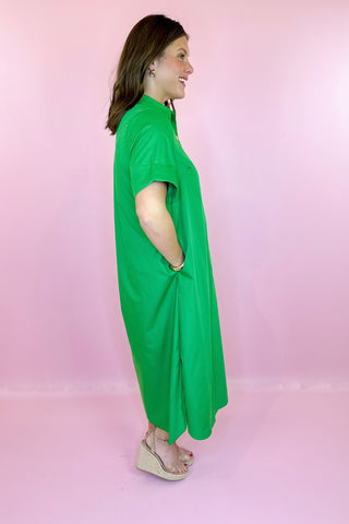 Soft Statement Midi Dress - Green