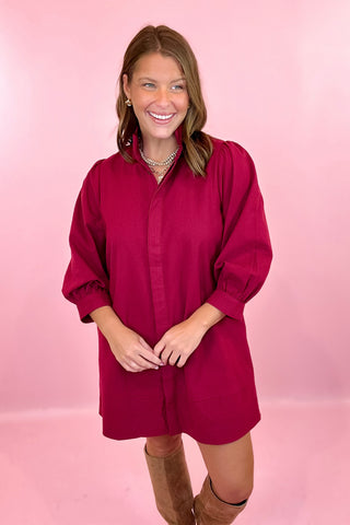 That Settles It Mini Dress - Crimson