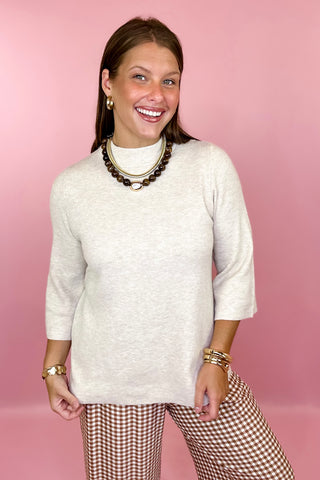 A Better Day Mock Neck Sweater Cream