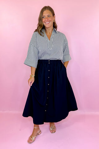 A Better Plan Midi Skirt Black