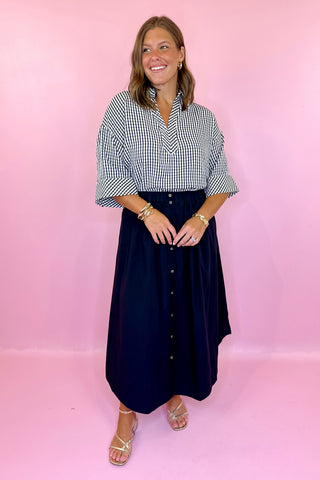 A Better Plan Midi Skirt Black