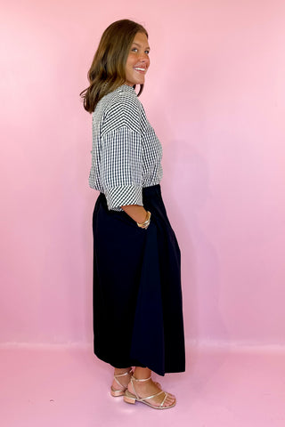 A Better Plan Midi Skirt Black