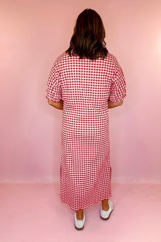Adrienne: Blakely Midi Dress - Red Gingham