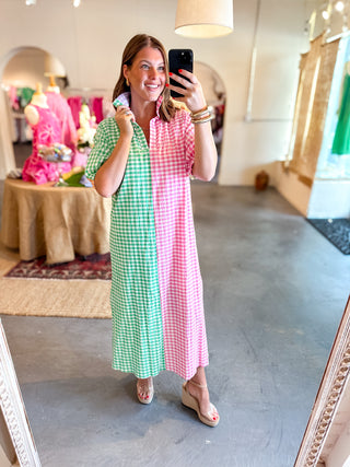 Adrienne Blakely Midi Dress Multi Gingham