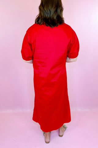 Adrienne Blakely Midi Dress Red