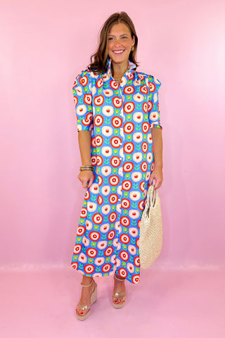 Adrienne Nina Floral Midi Dress Bloom In Joy