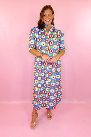 Adrienne Nina Floral Midi Dress Bloom In Joy