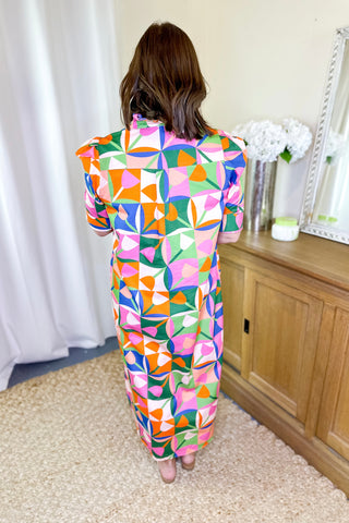 Adrienne Nina Floral Midi Dress Petal Pop