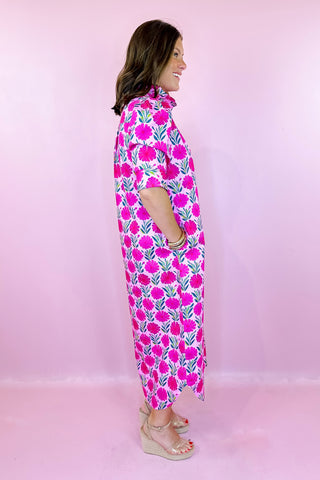 Adrienne Nina Midi Dress Frolicking Daisies