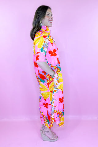 Adrienne Nina Midi Dress Garden Scape