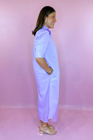 Adrienne: Nina Midi Dress Lilac