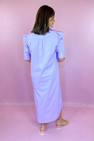 Adrienne: Nina Midi Dress Lilac