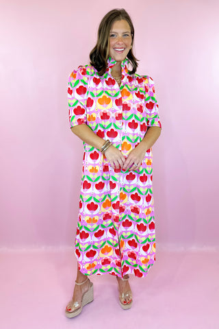 Adrienne Nina Midi Dress Petal Parade