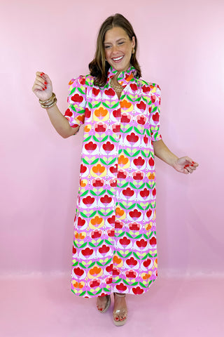 Adrienne Nina Midi Dress Petal Parade