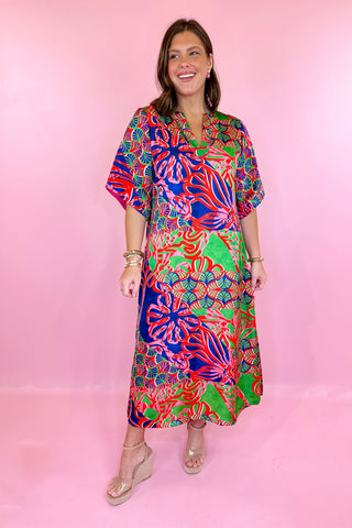 Alden Adair Delaney Maxi Dress Nautical Geo