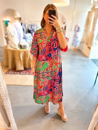 Alden Adair Delaney Maxi Dress Nautical Geo