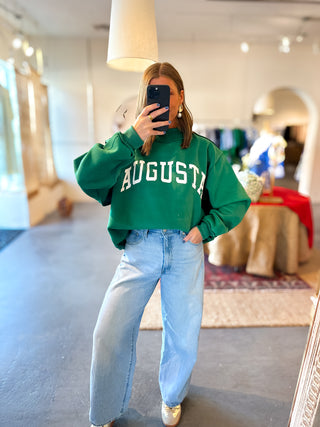 Augusta Mock Neck Sweatshirt Green
