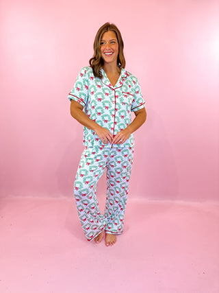 Mary Square: Charlotte Wreath & Ribbon Pajama Set
