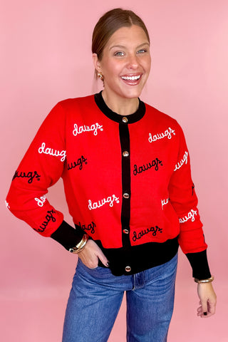 Stewart Simmons: Dawgs Rope Embroidered Cardigan