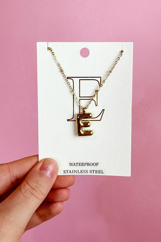 Balloon Initial Pendant Necklace E