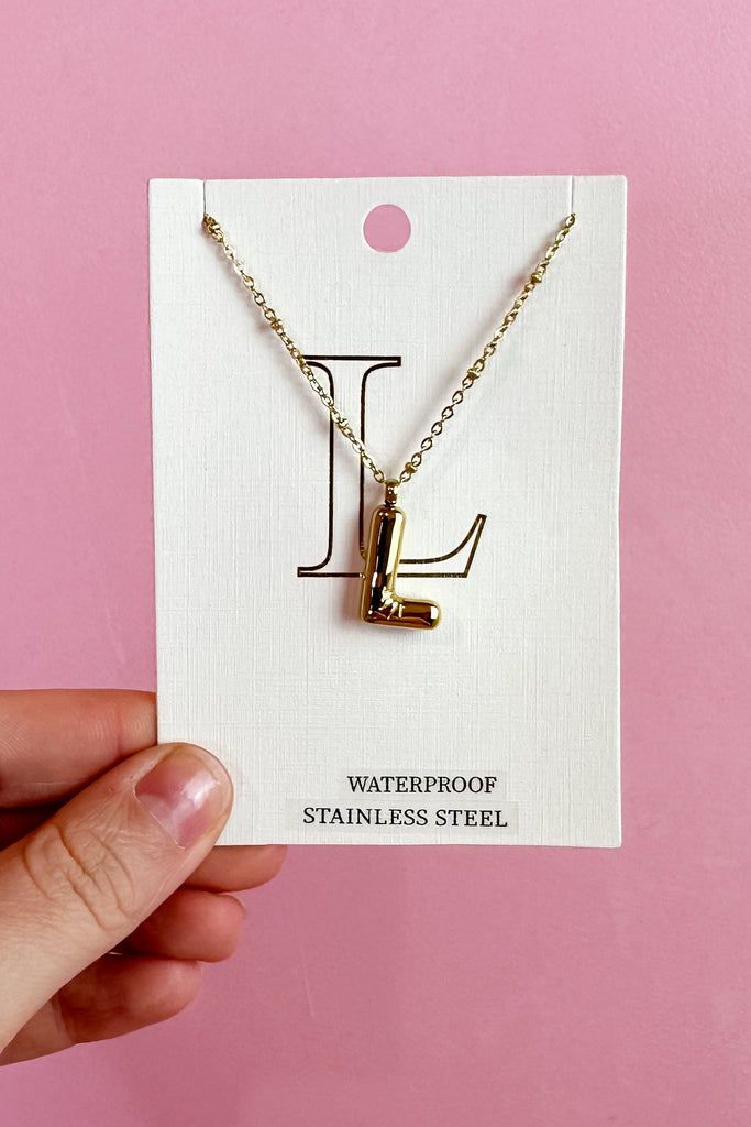 Balloon Initial Pendant Necklace L