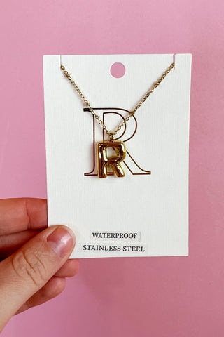 Balloon Initial Pendant Necklace R