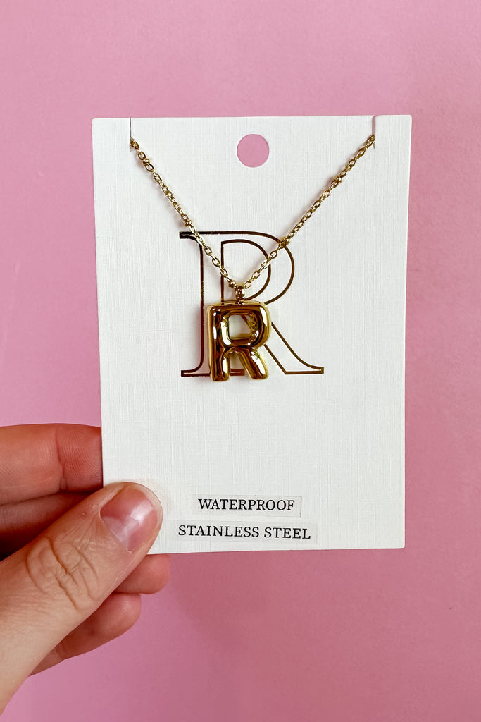 Balloon Initial Pendant Necklace R