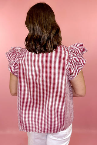Gingham Top Red