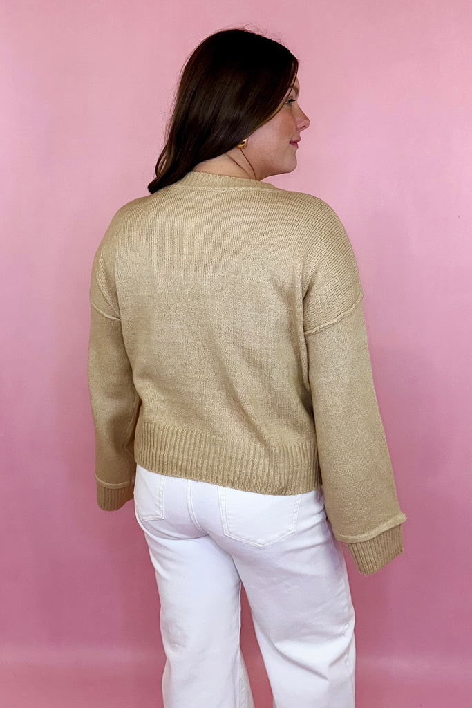 Taupe Sweater oversized sleeves