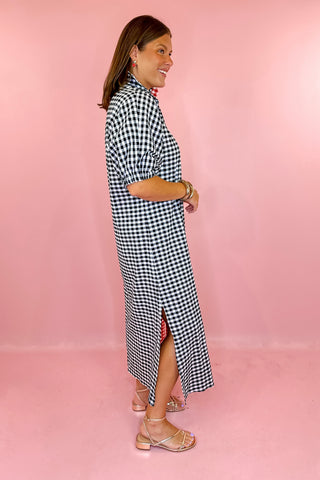  Blakely Midi Dress Red/Black Gingham