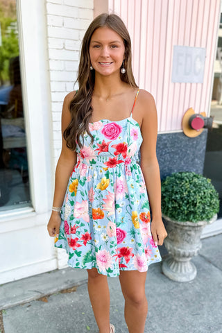 bright mini dress Blooming Bright Floral Mini Dress bright mini dress Blooming Bright Floral Mini Dress