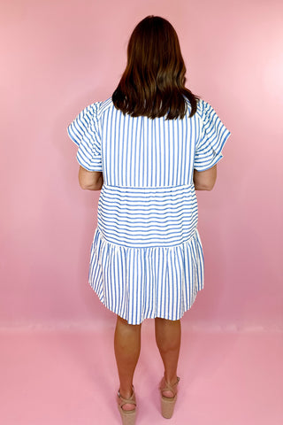 Striped Dress Blue